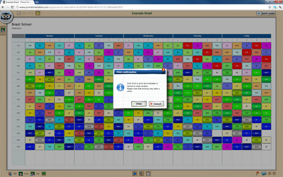rotating schedule maker